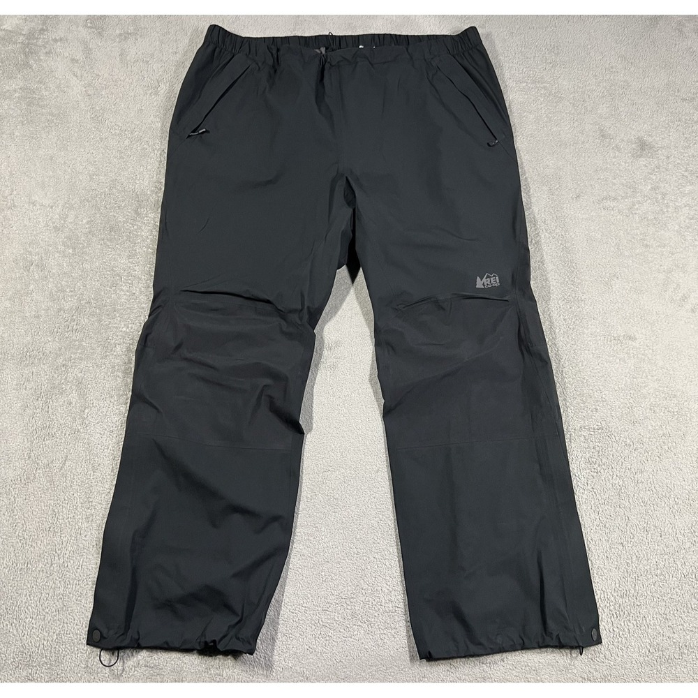 REI Co-op Rain Pants Mens 2XL XeroDry GTX Black Gore-Tex